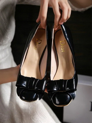 DIOR Shallow mouth kitten heel Shoes Women--012